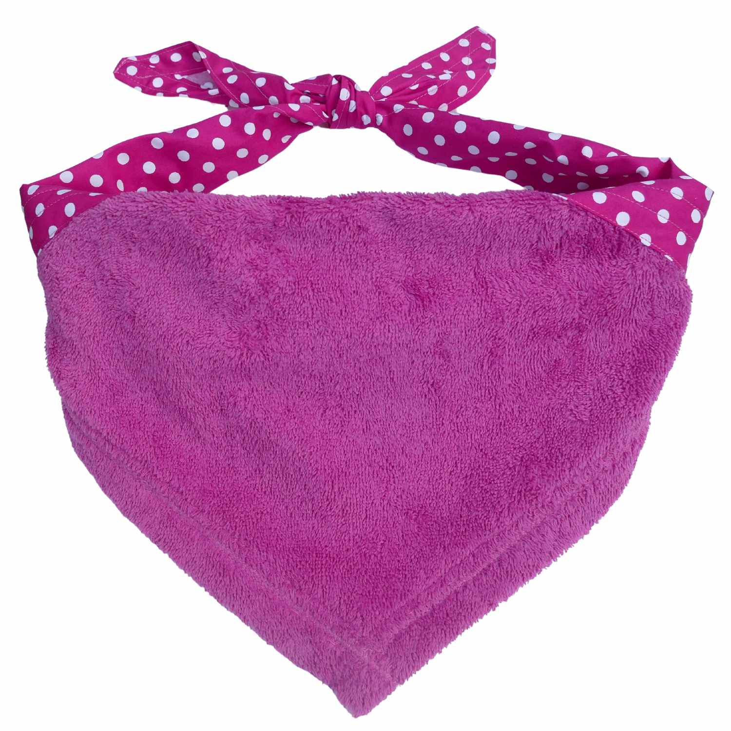 Pink Polka Dot Droolbuster Dog Bib